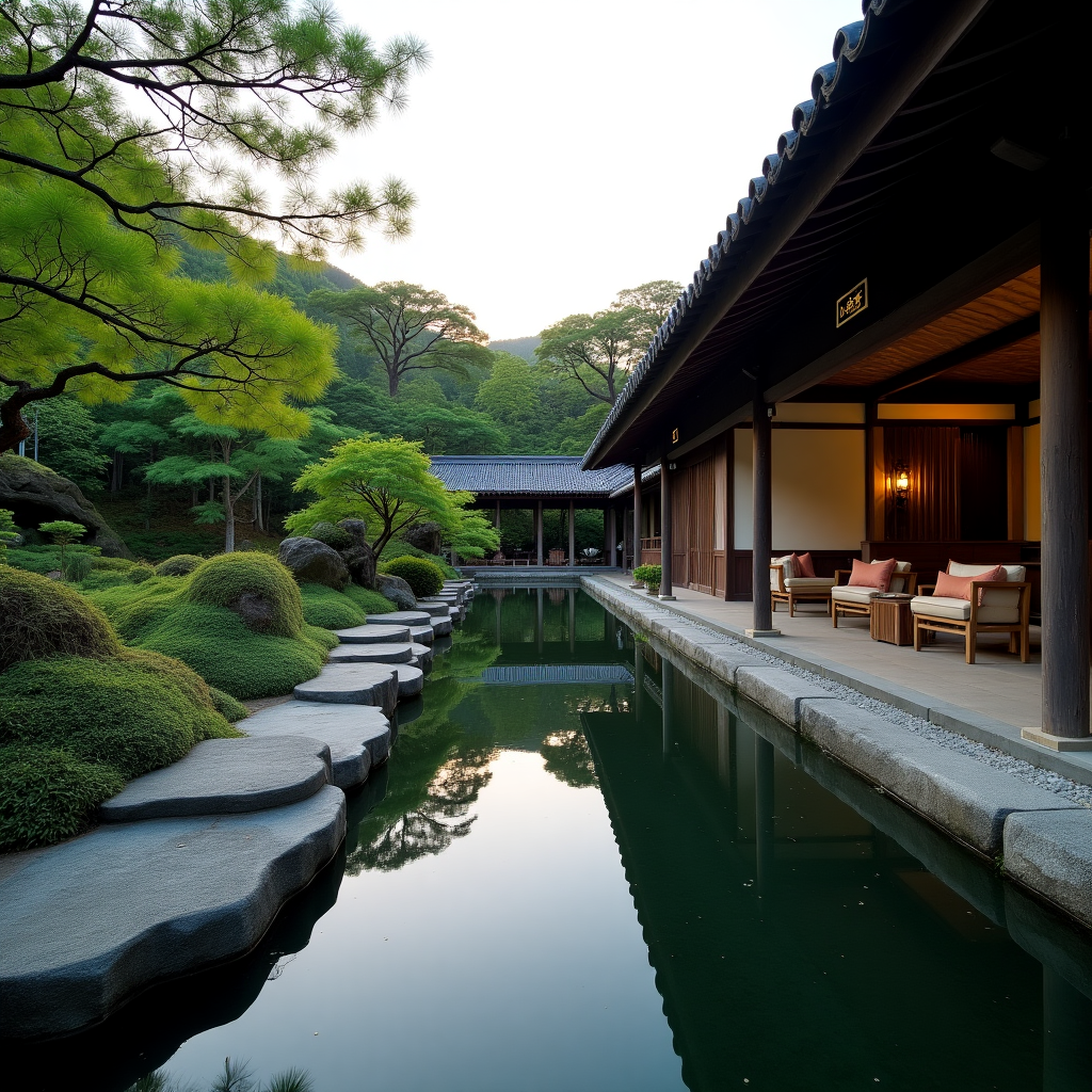 Jardín japonés representando el equilibrio en la gestión de riesgos